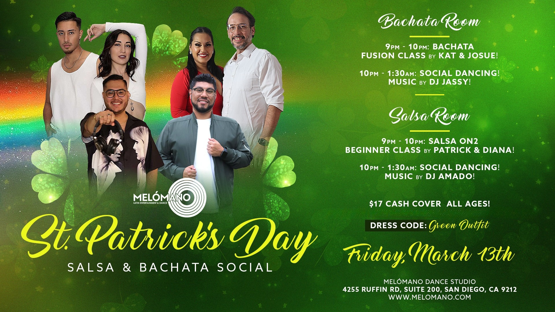 The Melómano St. Patrick’s Day Salsa & Bachata Social! 3 13