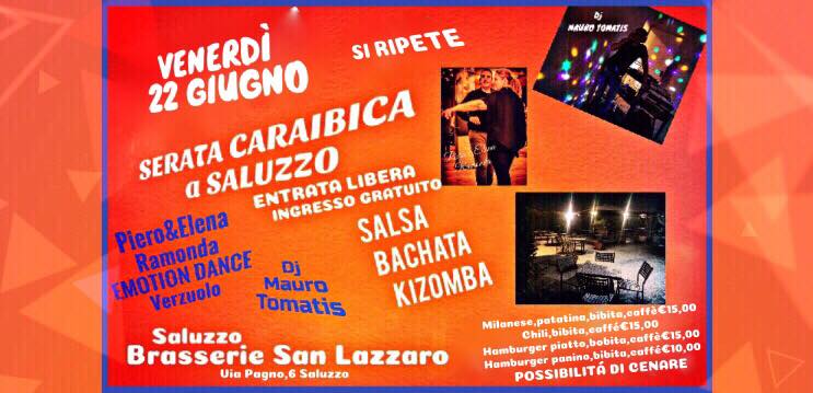 Venerdì 22 Serata Caraibica a Saluzzo