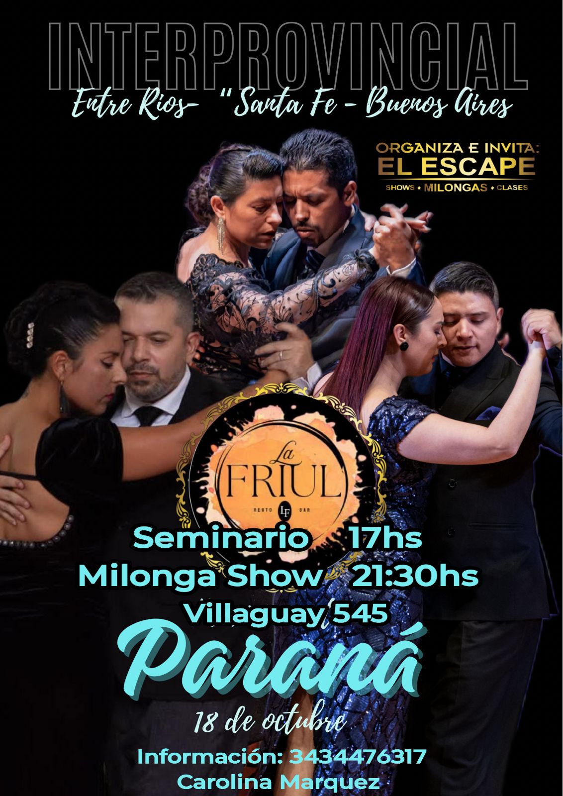 INTERPROVINCIAL seminario y Milonga