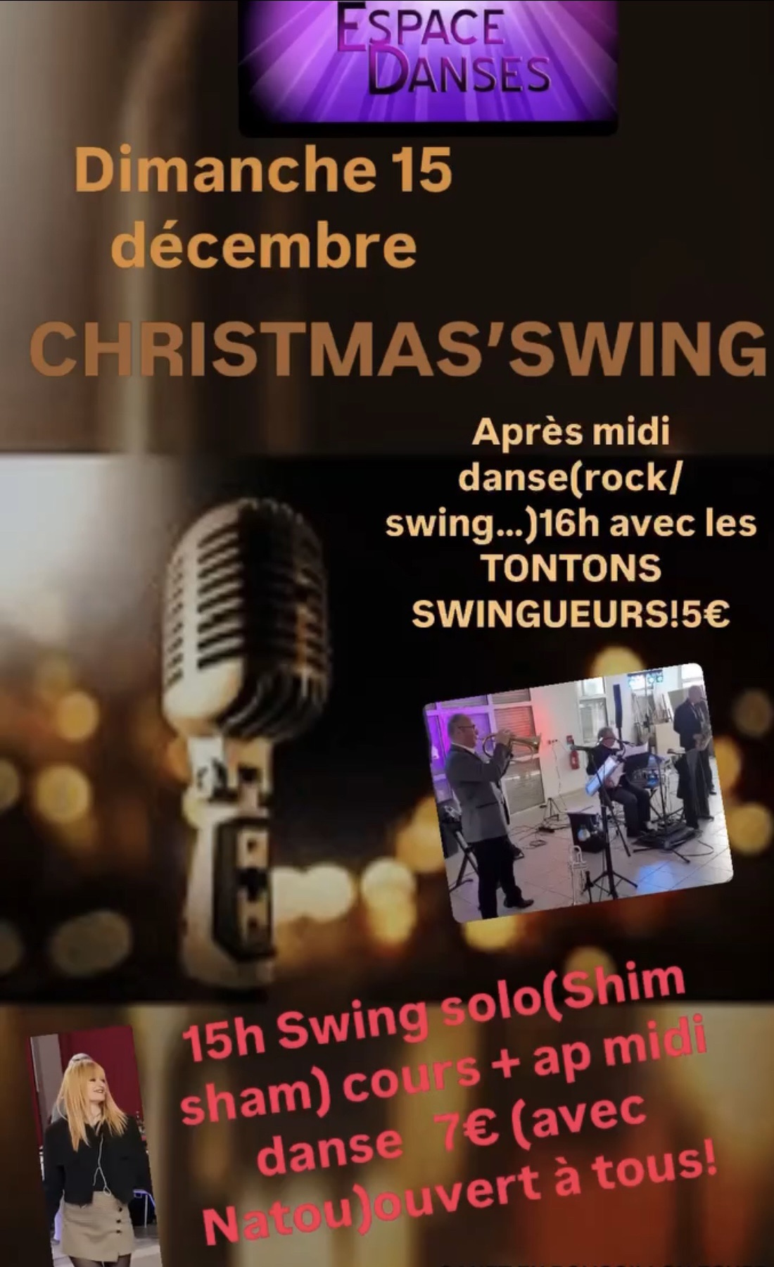 CHRISTMAS’SWING!! Après midi danse avec les TONTONS SWINGUEURS! et NATOU