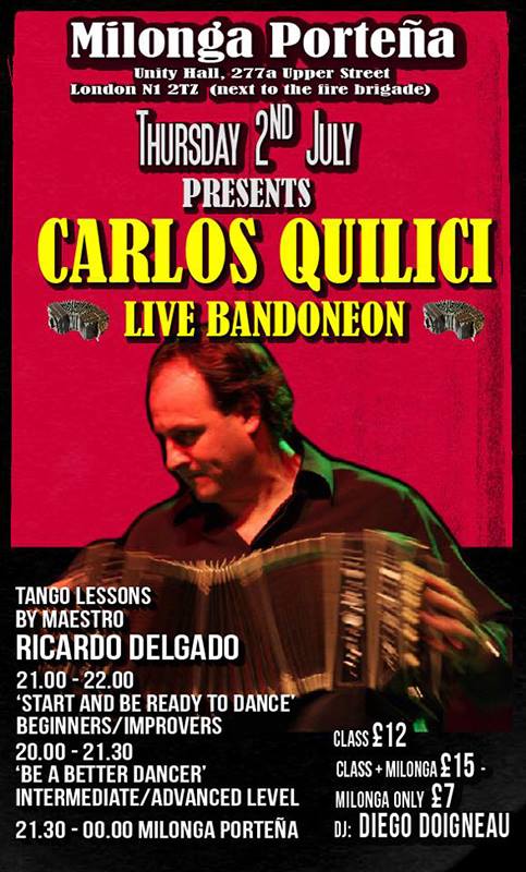 Milonga Porteña & Carlos Quilici (live bandoneon)
