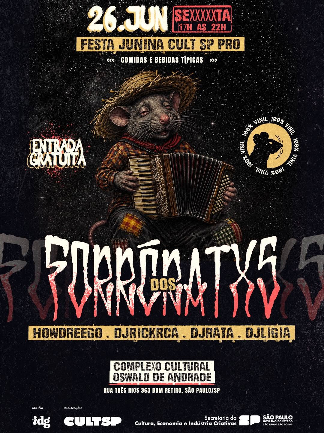 FESTA JUNINA OSWALD DE ANDRADE CONVIDA FORRÓ DOS RATOS