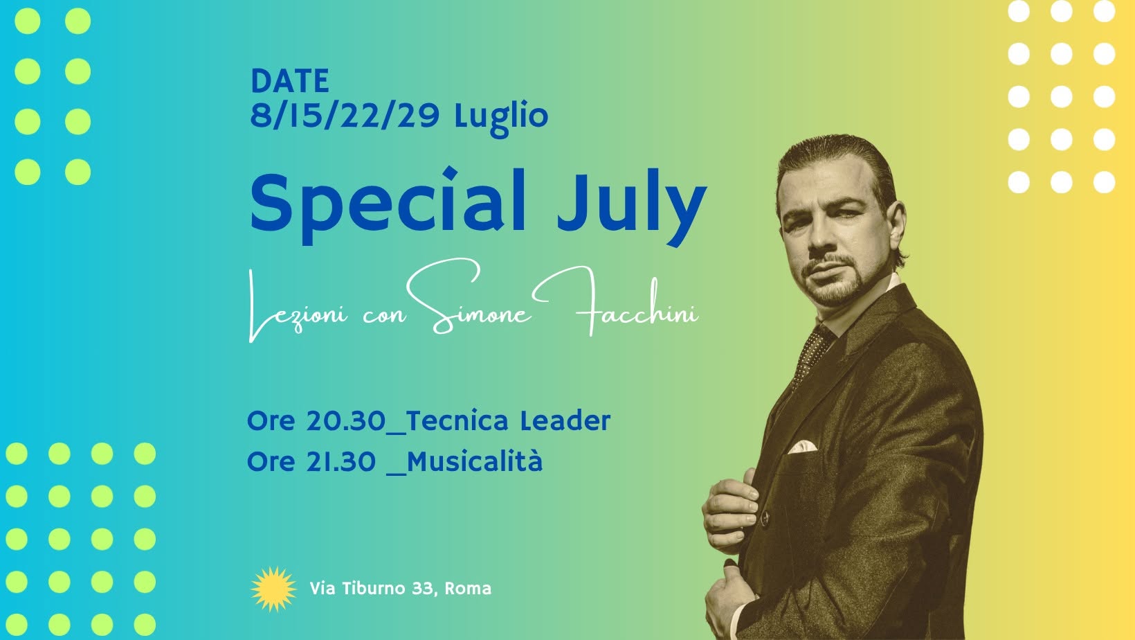 Special July • Lezioni con Simone Facchini