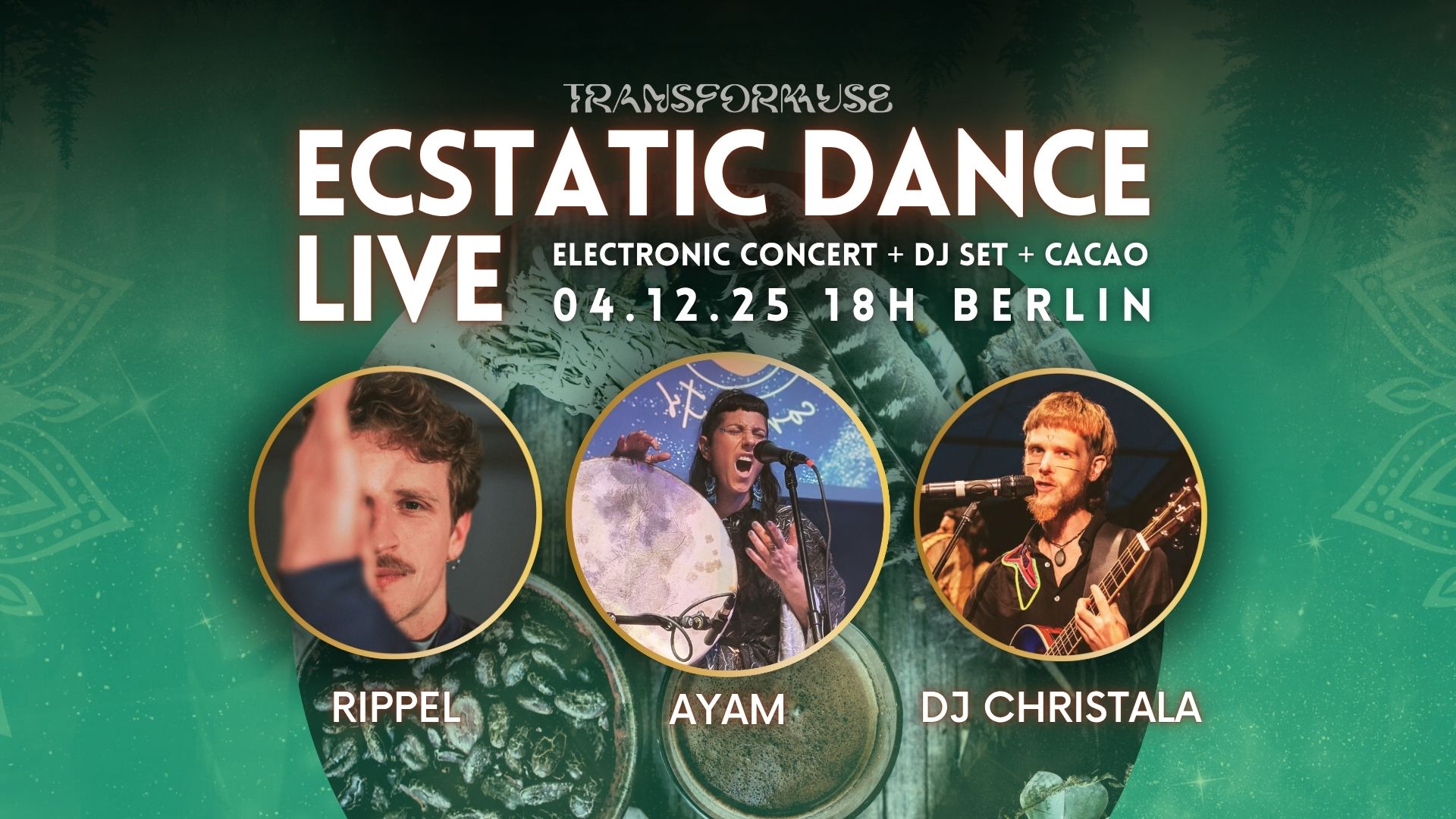Ecstatic Dance Live - Electronic dance concert + cacao dance