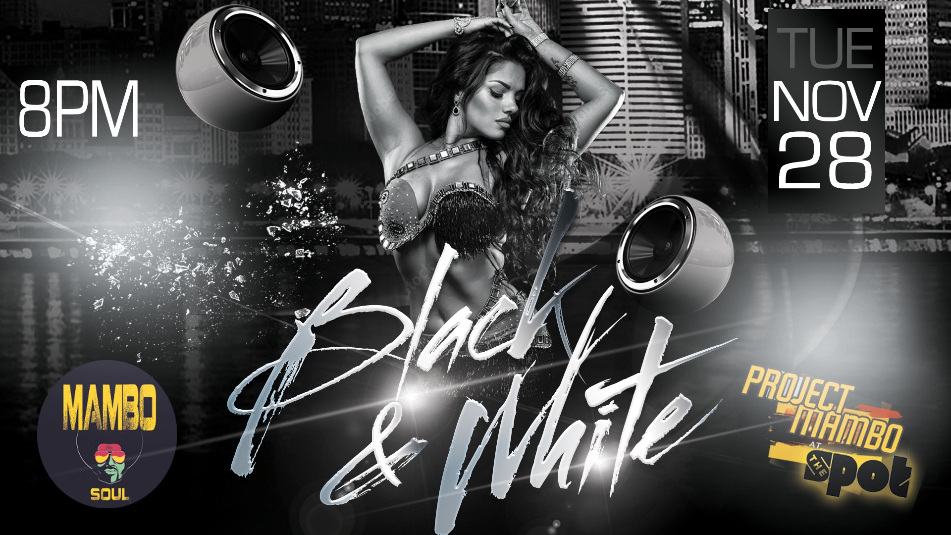 Project Mambo Dress in Black and White Affair