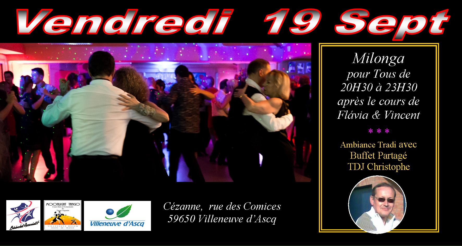 Milonga après le cours de Flavia et Vincent