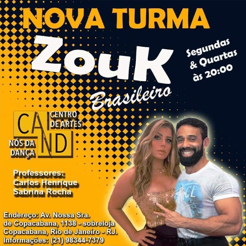 Dia 11 de janeiro começa as aulas de Zouk