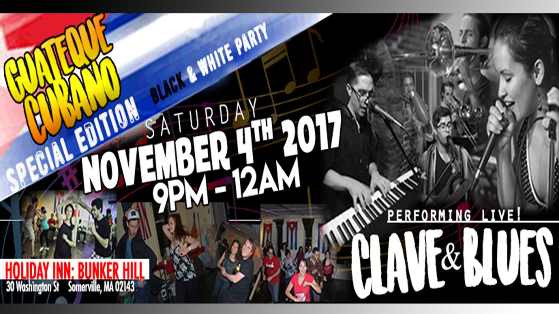 Guateque *Special Edition* Black & White Party w Clave & Blues!