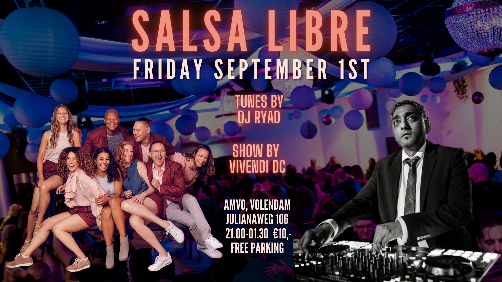 Salsa Libre Friday September 1st with Vivendi DC & DJ Ryad
