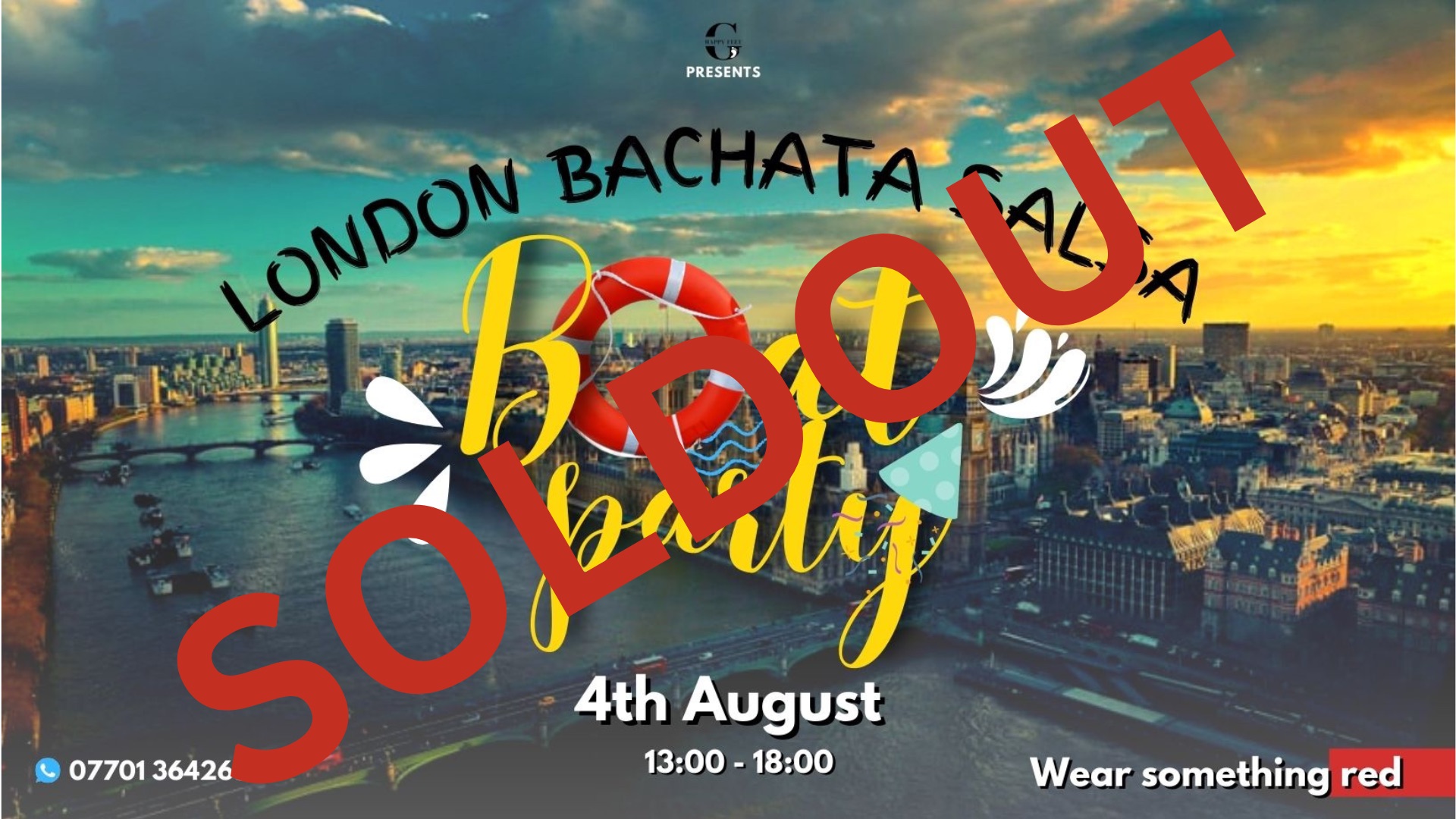 LONDON BACHATA BOAT PARTY SENSUAL DOMINICAN EDITION (SOLD OUT)