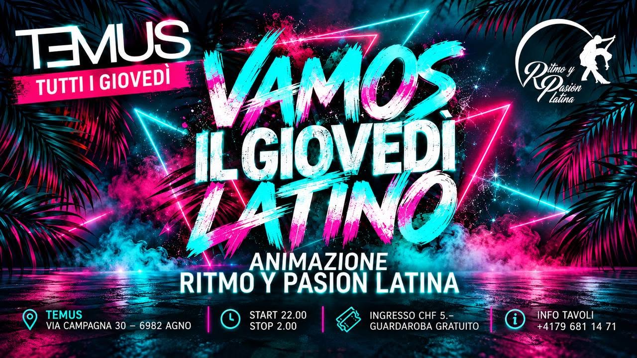 VAMOS - INAUGURAZIONE STAGIONE Il giovedì latino!