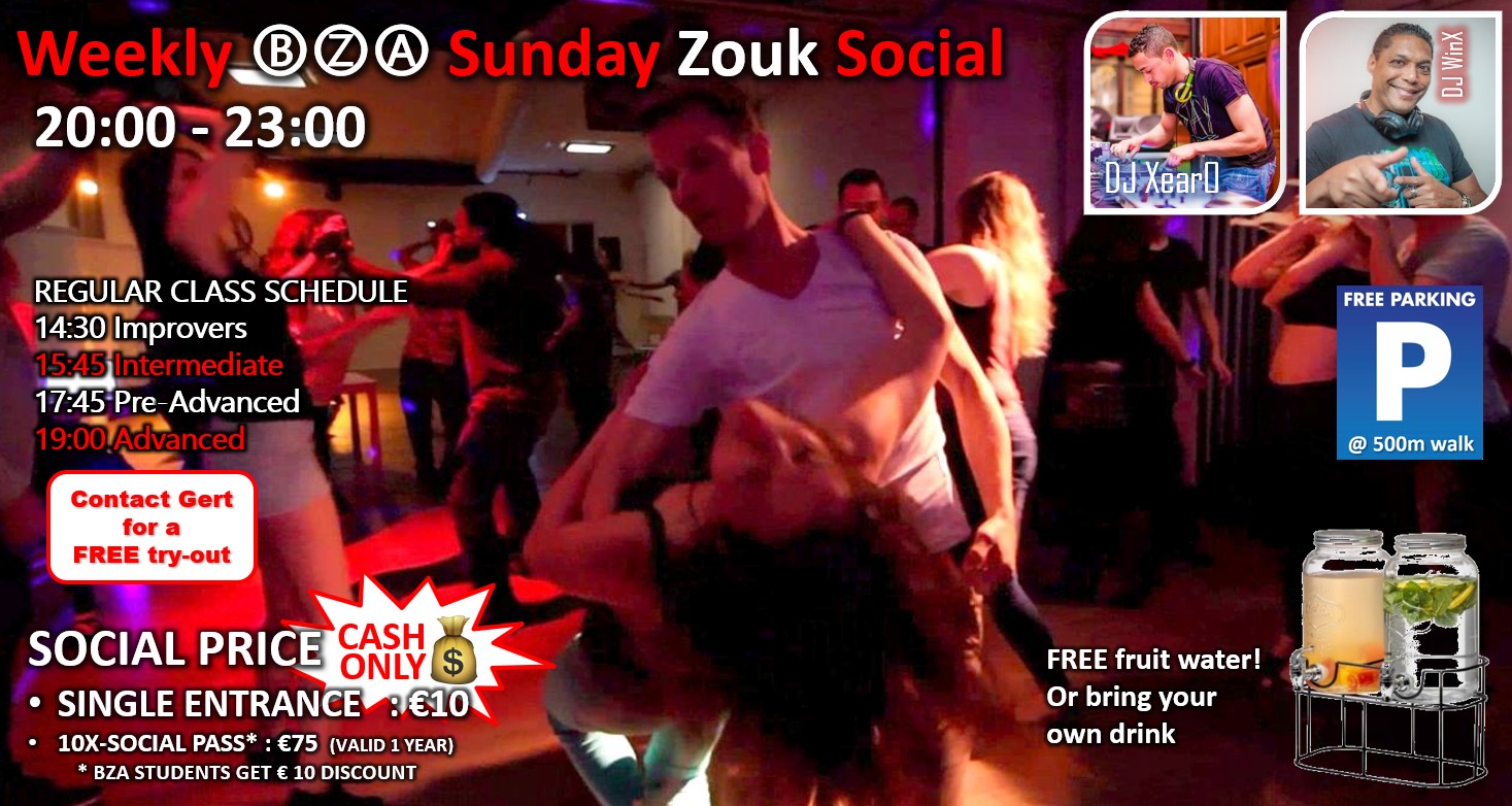 β·ββΆ Sunday Zouk Social - APR 27- Your Weekly Zouk Vitamins!