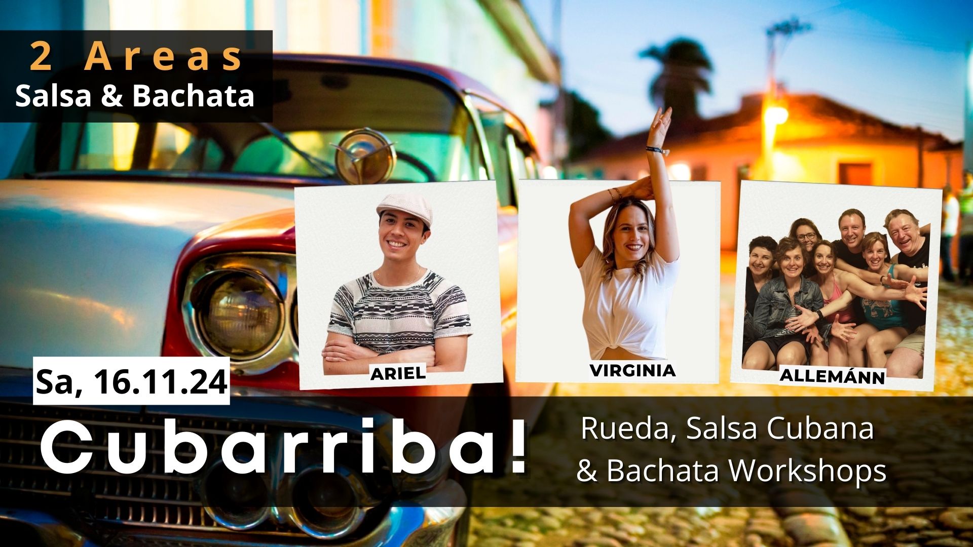 Cubarriba Salsa Cubana, Bachata & Rueda Workshops Salsa Bachata Party