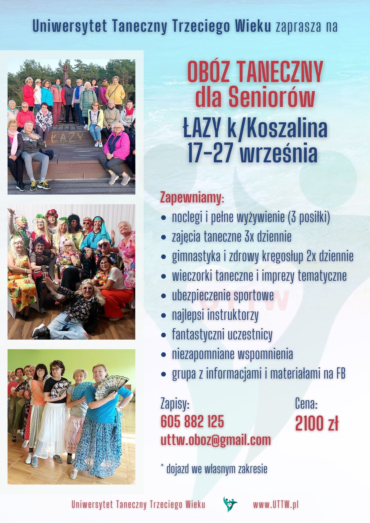 Obóz Taneczny dla Seniorów UTTW Łazy WRZESIEŃ 2023