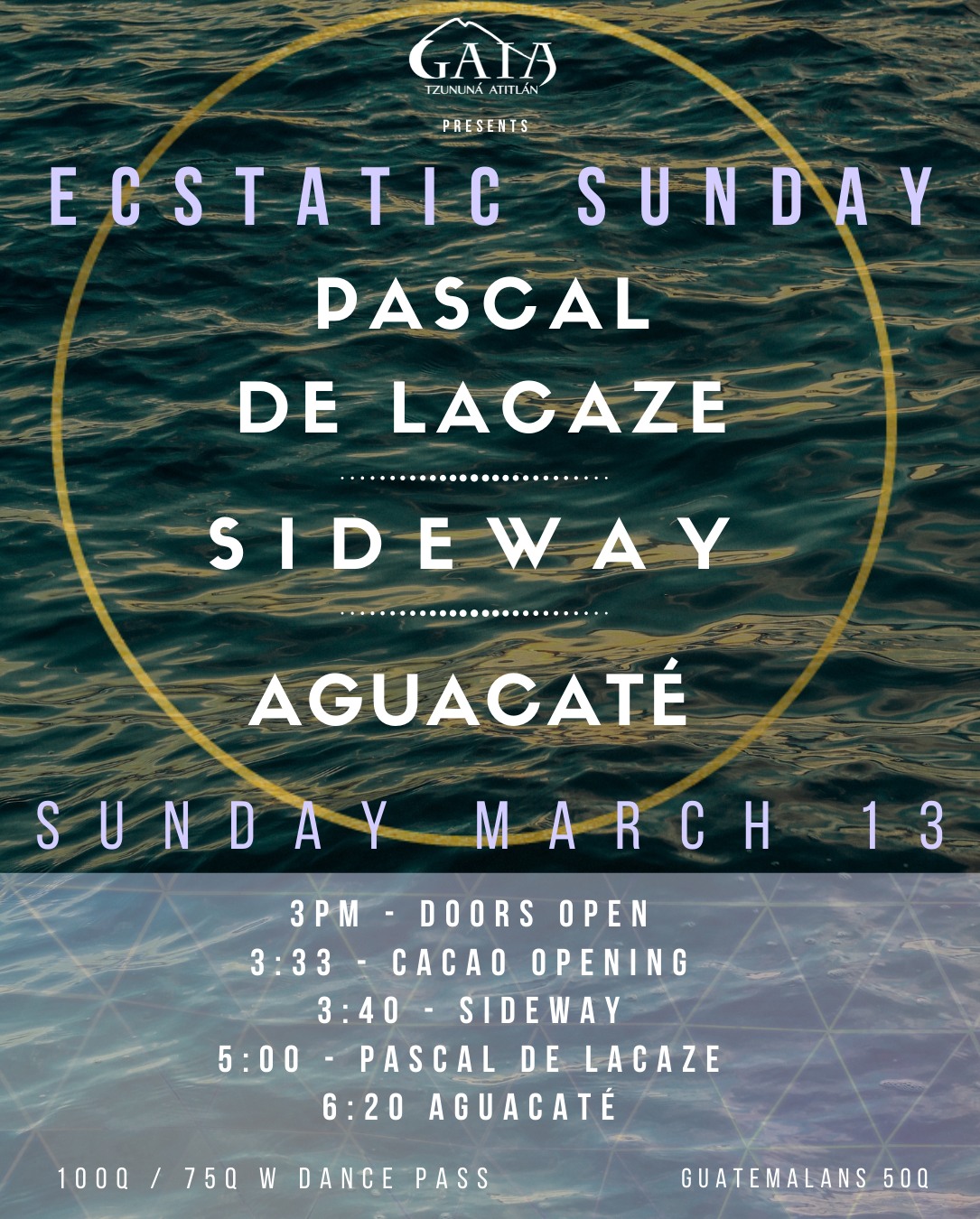Sunday Ecstatic Dance - Pascal De Lacaze, Sideway & Aguacaté