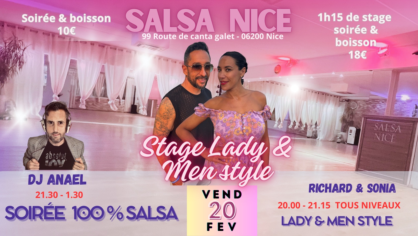 SOIRÉE SALSA NICE 100% salsa Stage lady & men style