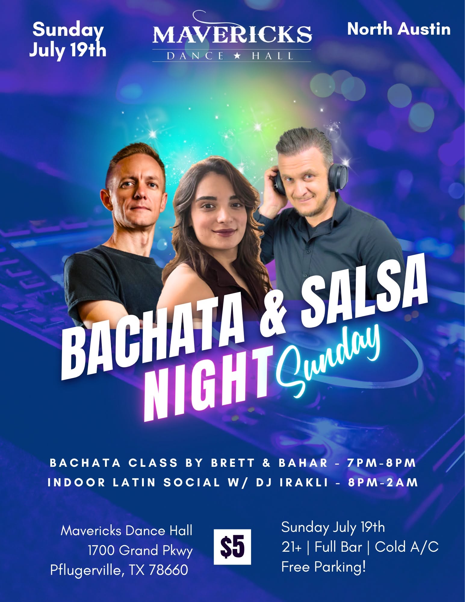 Bachata & Salsa Sunday at Mavericks Dance Hall