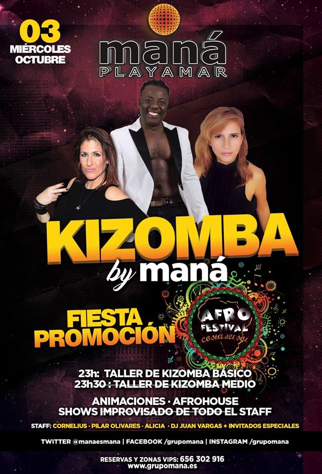 Kizomba by Maná. Promoción de Afro Festival, miércoles 3.
