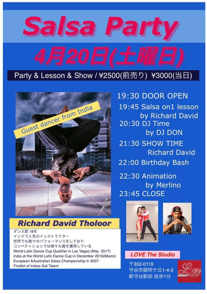Salsa Party @LOVE Richard David WS in Japan