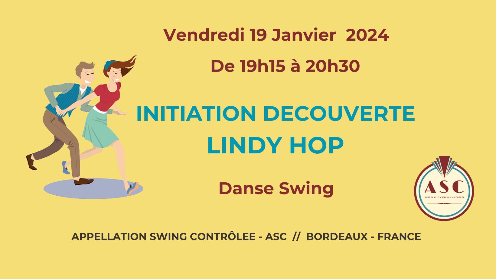 INITIATION DECOUVERTE AU LINDY HOP - WEEK END LINDY HOP & SOLO SWING - BORDEAUX