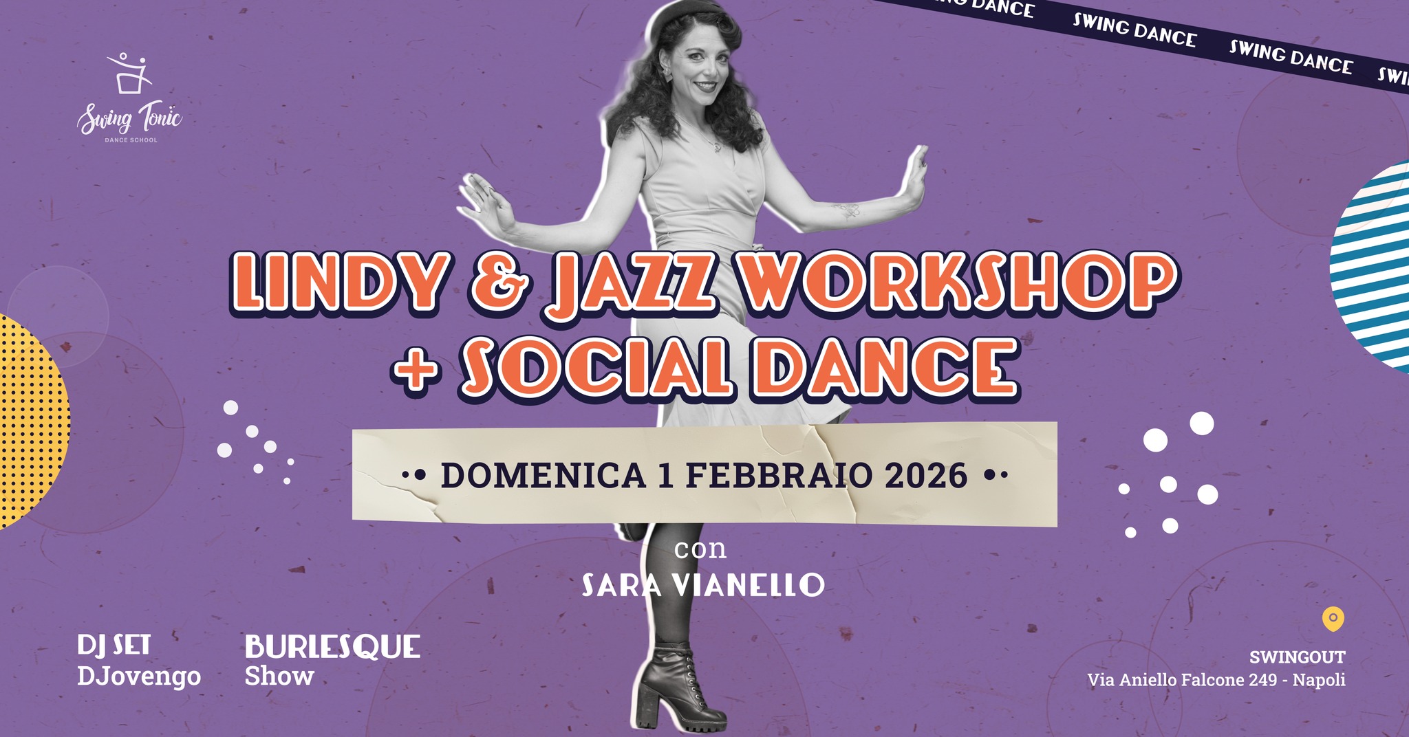 Workshop di Lindy & Jazz + Social Dance con Sara Vianello