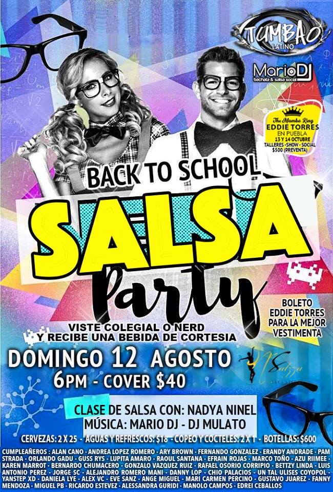 Back to School Salsero by Mario DJ Domingo 12 Ago 6 pm Tumbao La