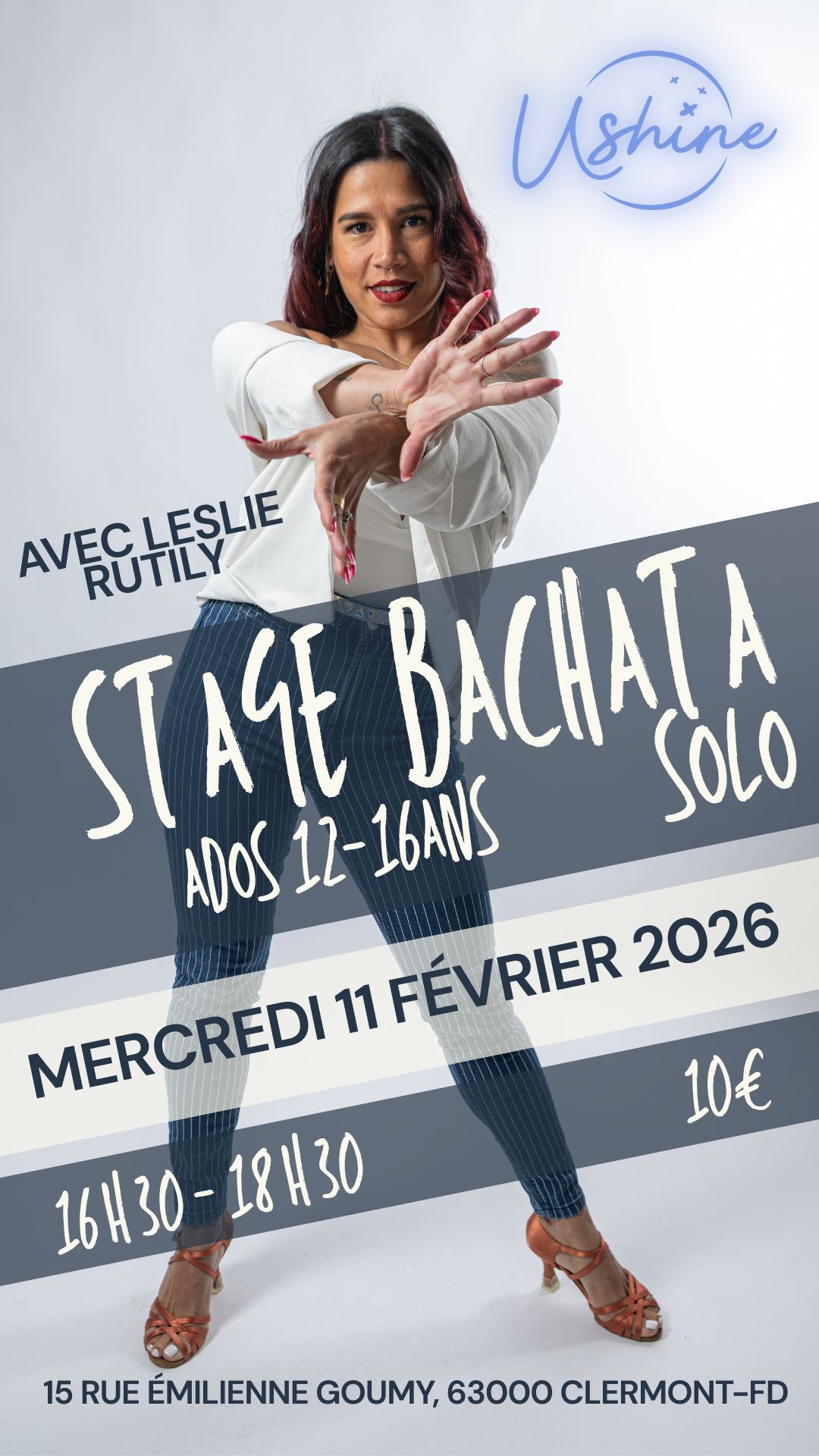 Stage Bachata en solo - Ados 12-16 ans avec Leslie Rutily