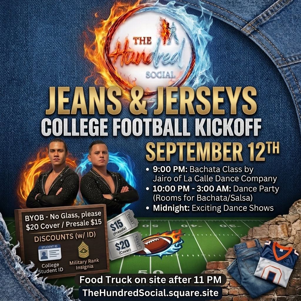 The Hundred Social - Jeans and Jerseys - College Football Kickoff