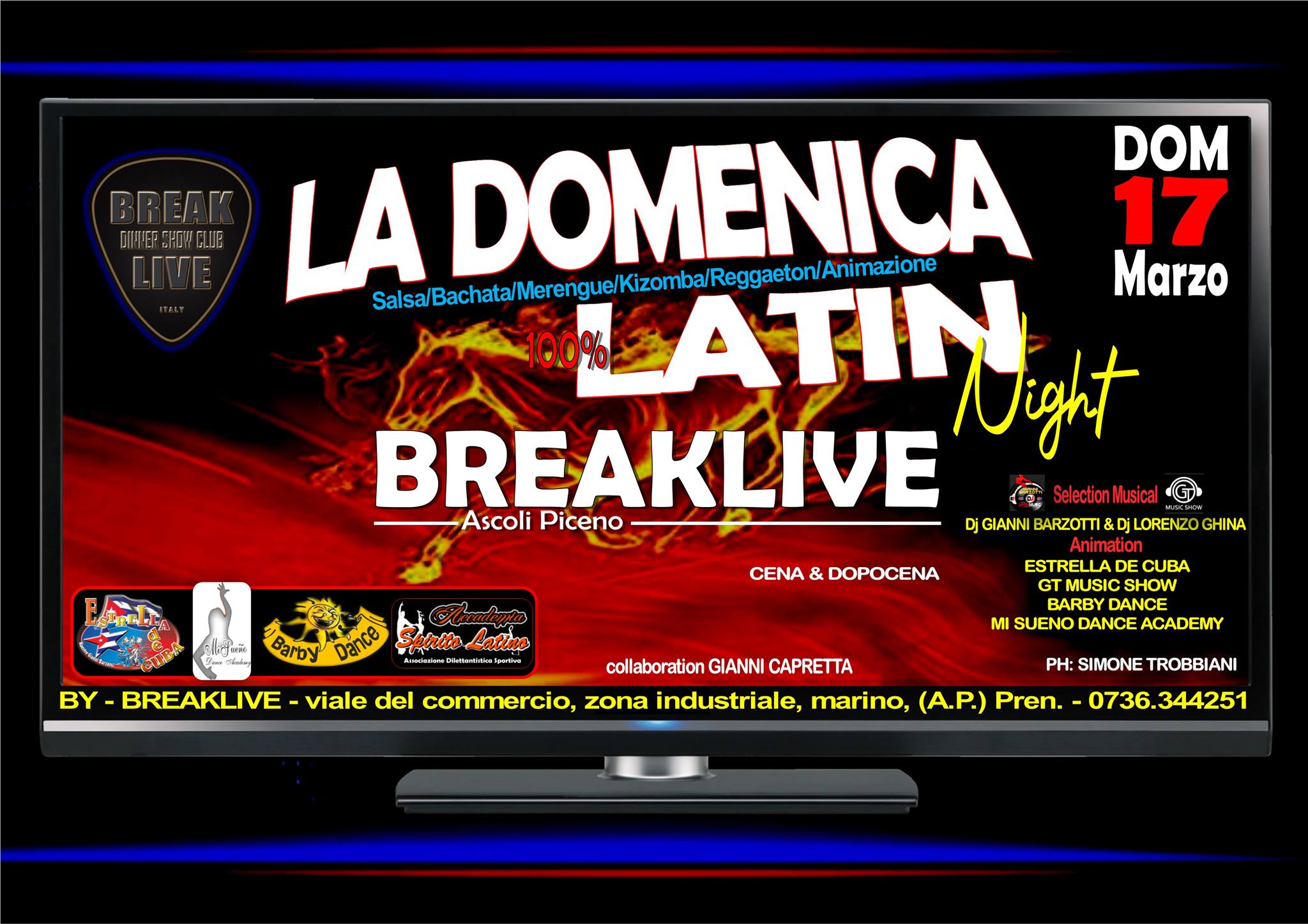 17 Marzo - la tua Domenica Latina ad Ascoli Piceno - BreakLive