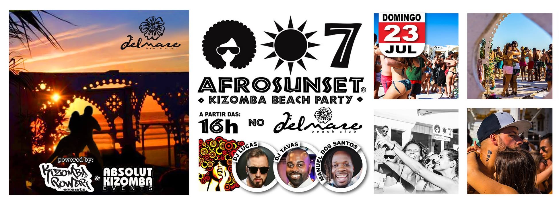 Afrosunset® ☼ Kizomba Beach Party ☼ 23 JUL - 16h ☼ Delmare