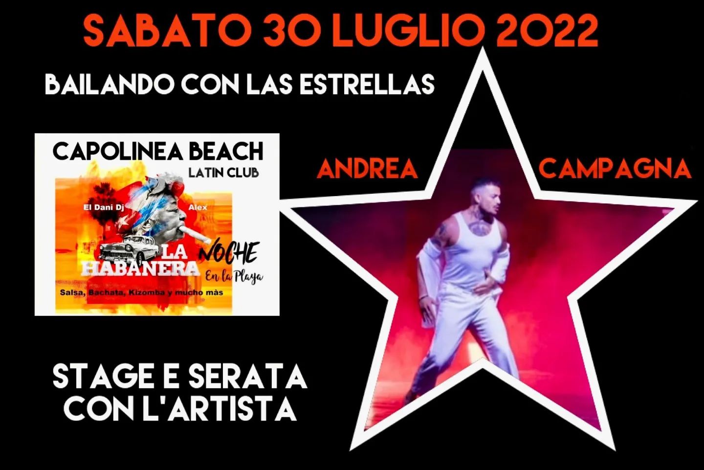 Bailando con Las Estrellas, Sabato 30 al Capolinea Beach