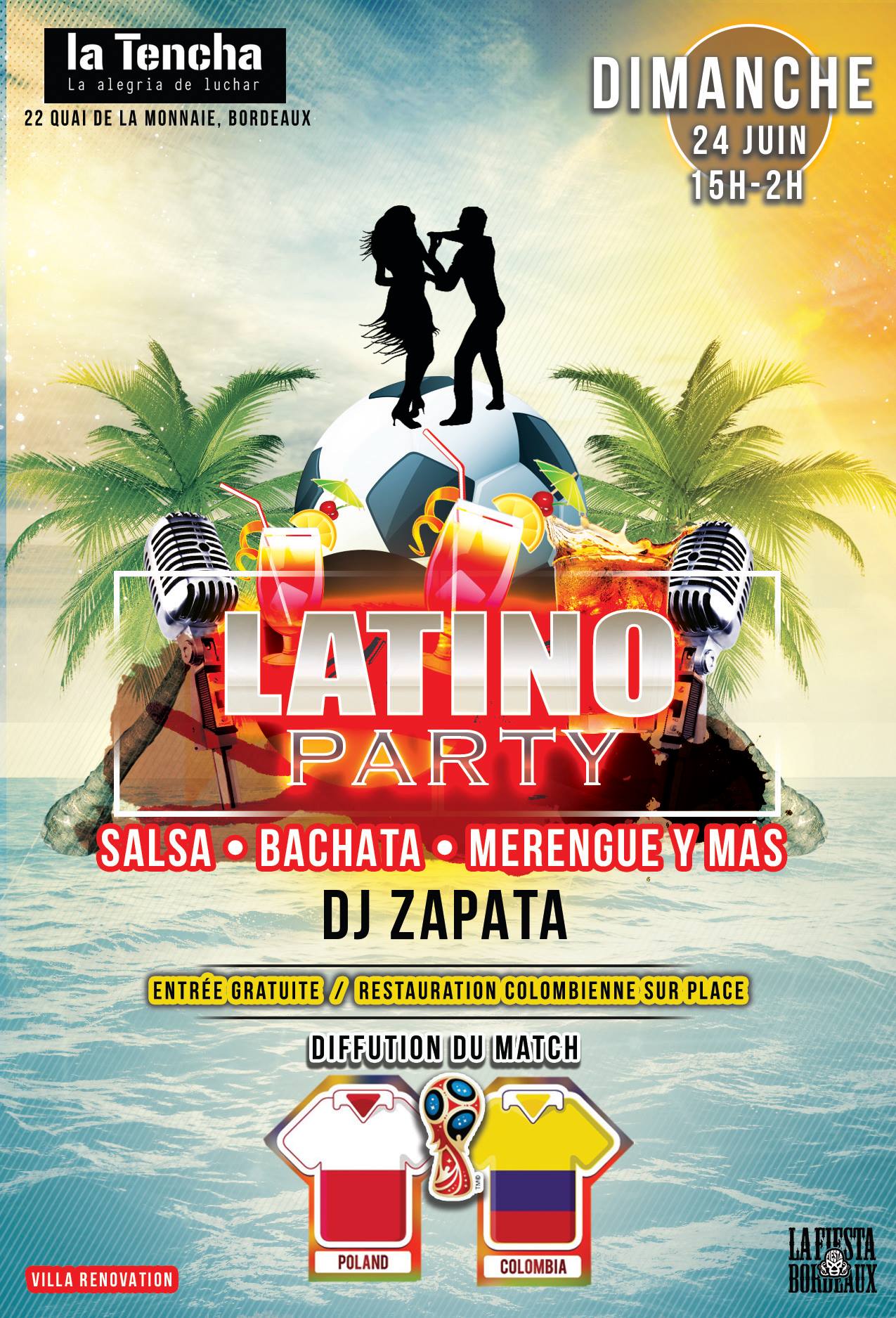 Latino Party : salsa, restauration, match de la Colombie