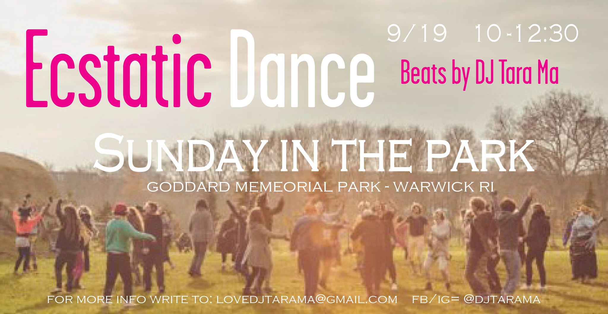 Ecstatic Dance Sunday in the Park!