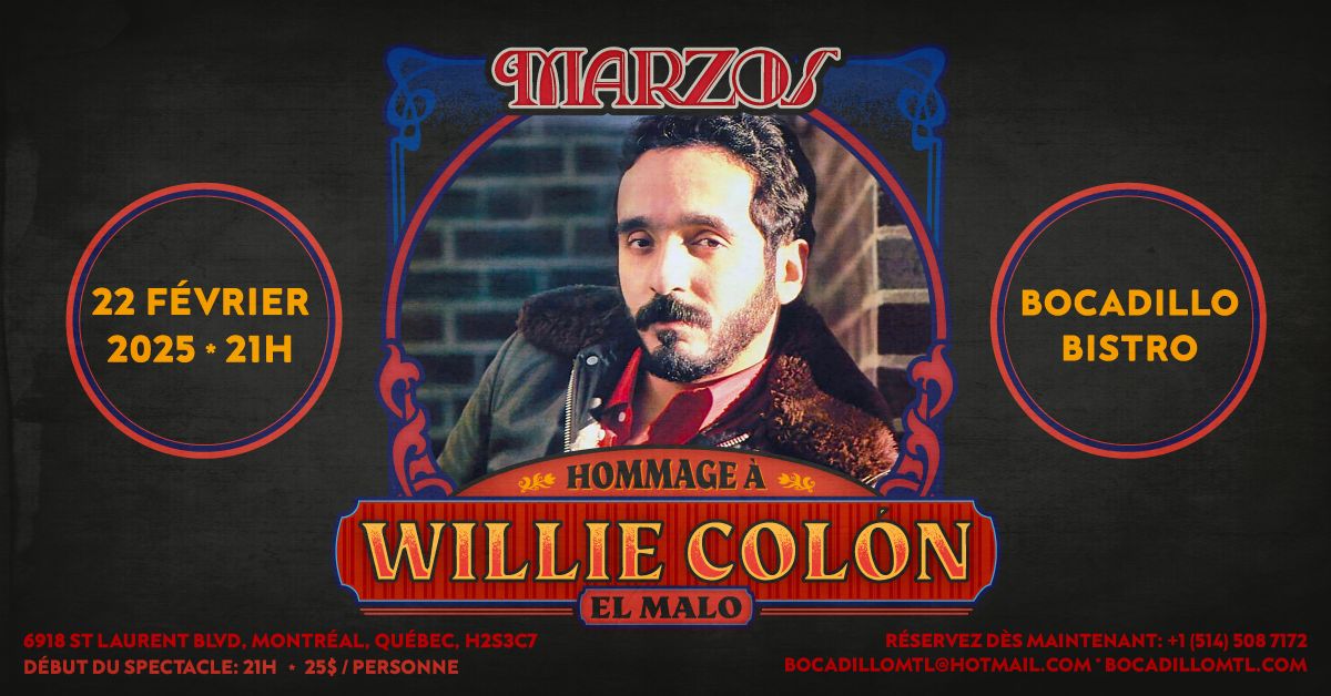 Hommage à Willie Colón - El Malo MARZOS ORQUESTA ♥️