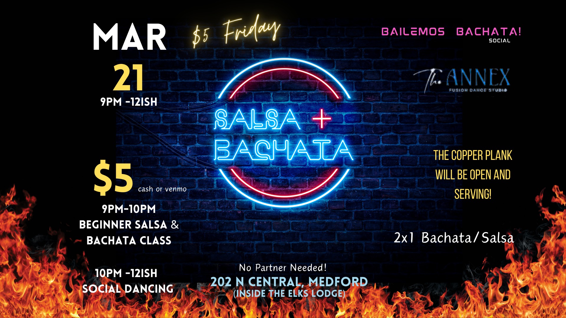 $5 Friday Salsa & Bachata Social + Class