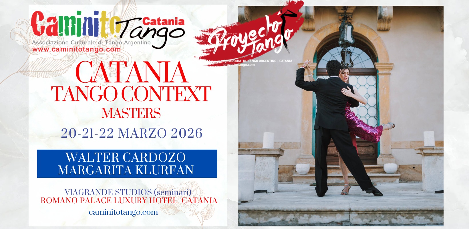 Catania Tango Context - 20-21-22 Marzo 2026 - Walter Cardozo & Margarita Klurfan edition