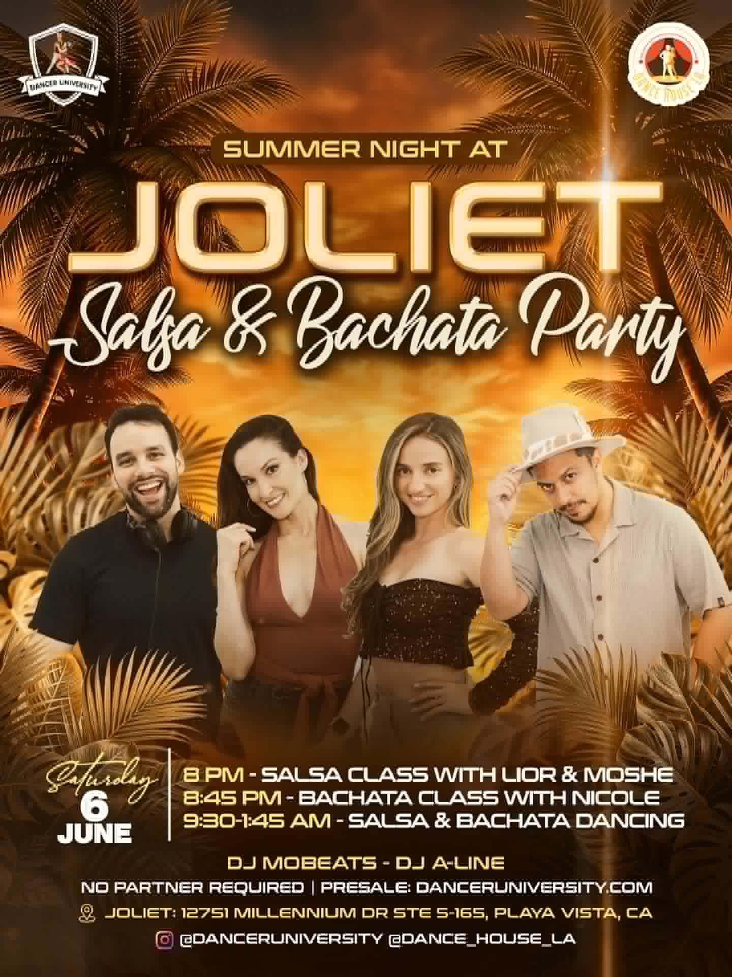 ๐ด๐ SUMMER NIGHT AT JOLIET: SALSA & BACHATA PARTY ๐บ๐ด