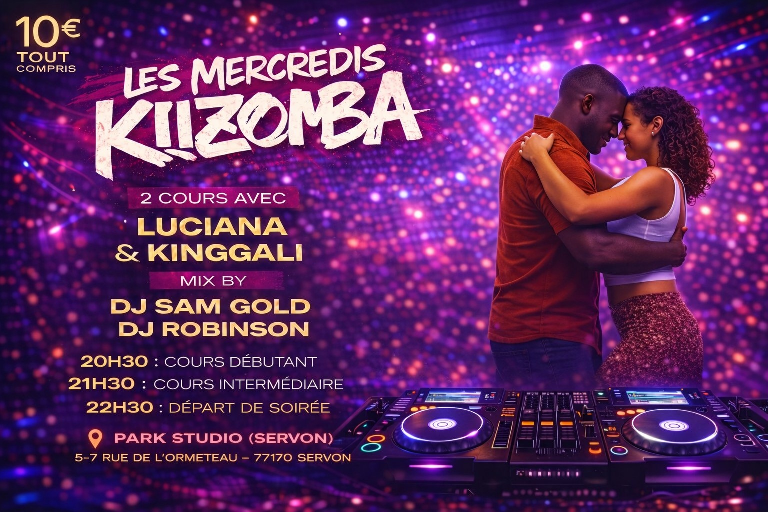 Mercredi 4 Mars - Les Mercredis Kizomba - Park Studio