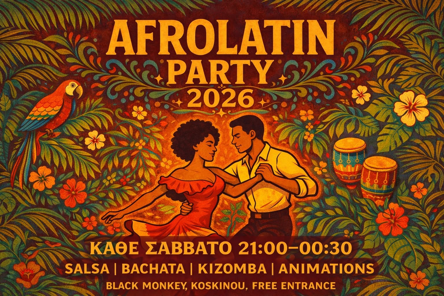 AfroLatin Party Black Monkey 21:00