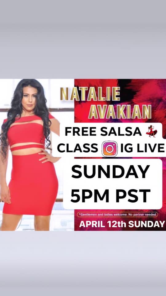 FREE SALSA CLASS at home on IG LIVE