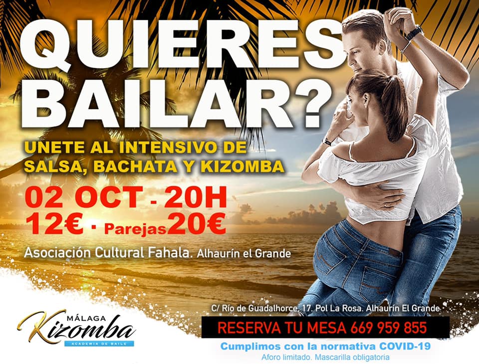 Taller INTENSIVO de Salsa, Bachata y Kizomba