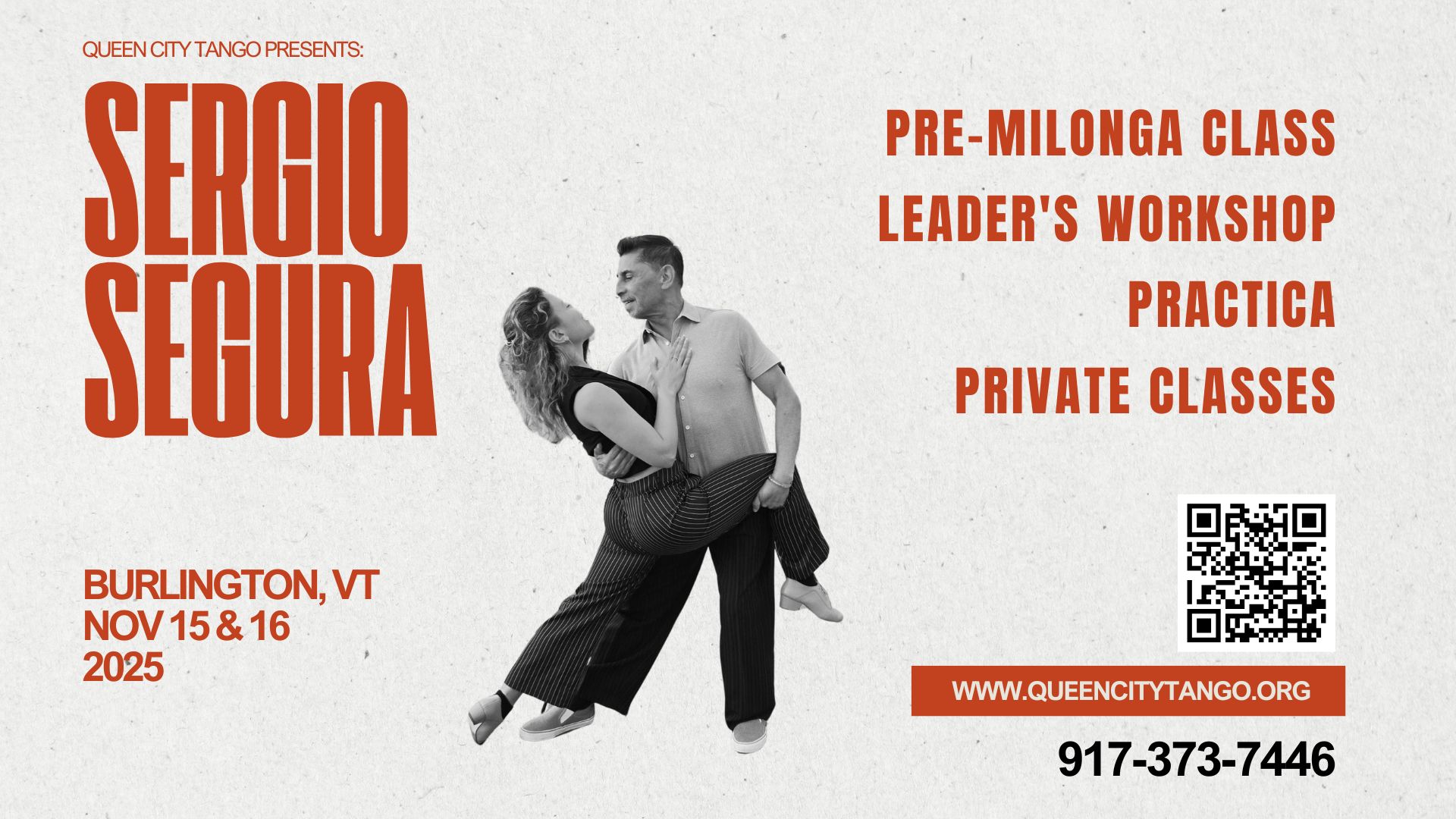 Sergio Segura Teaching Tango in Burington, VT