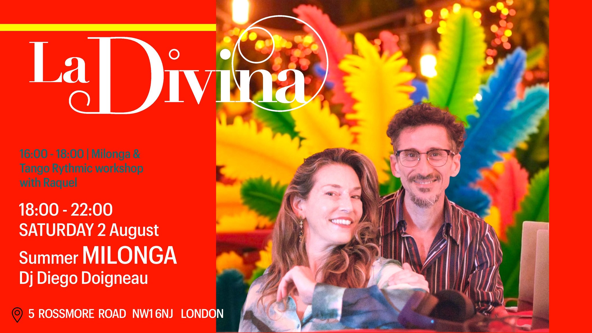 La Divina Saturday Summer Milonga Dj Diego