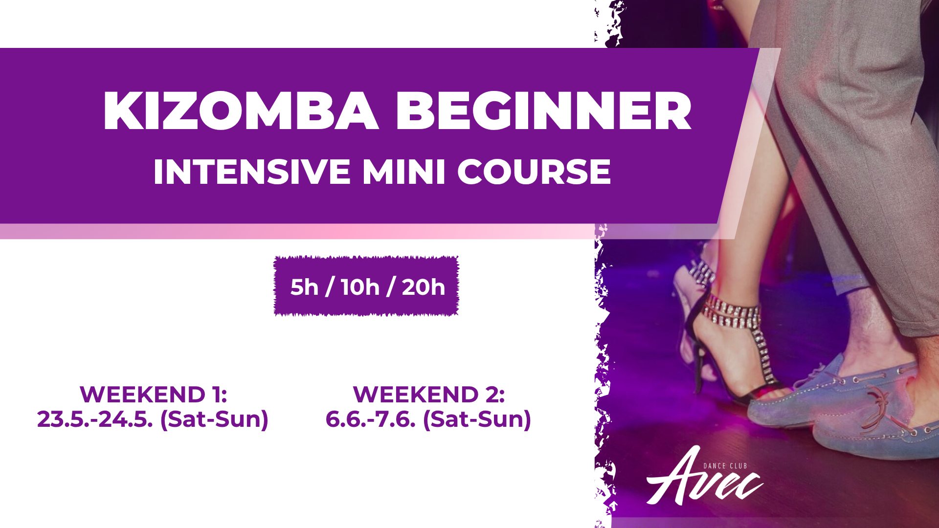 Kizomba Beginner Mini-Course (5h 10h 20h) - WEEKEND I