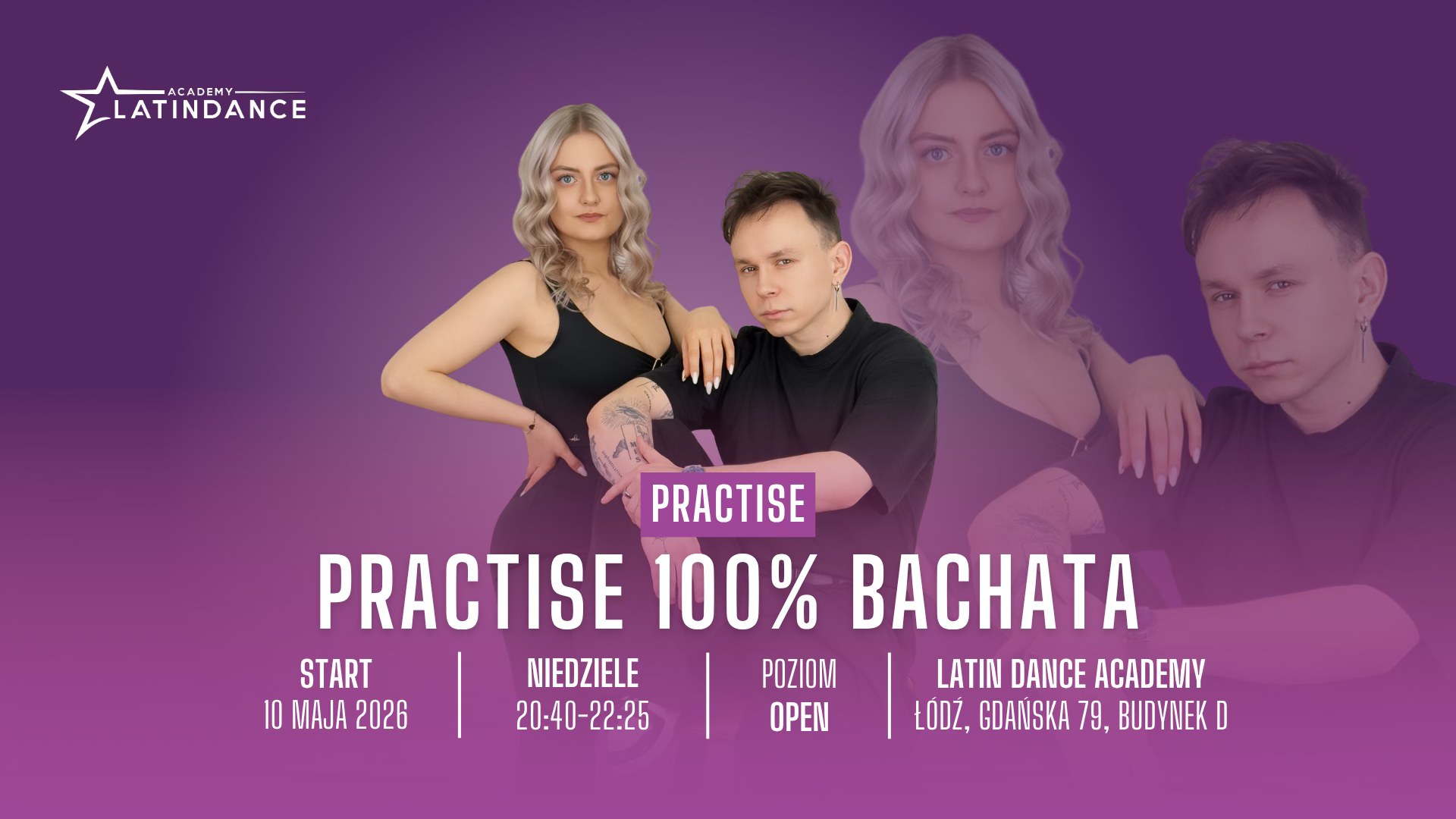 Practise 100% Bachata w LDA! start 10 maja '26