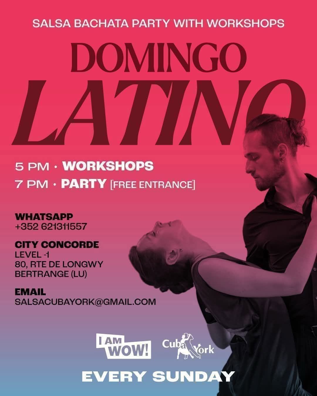 DOMINGO LATINO by CubaYork @ City Concorde: Workshops and Free Social