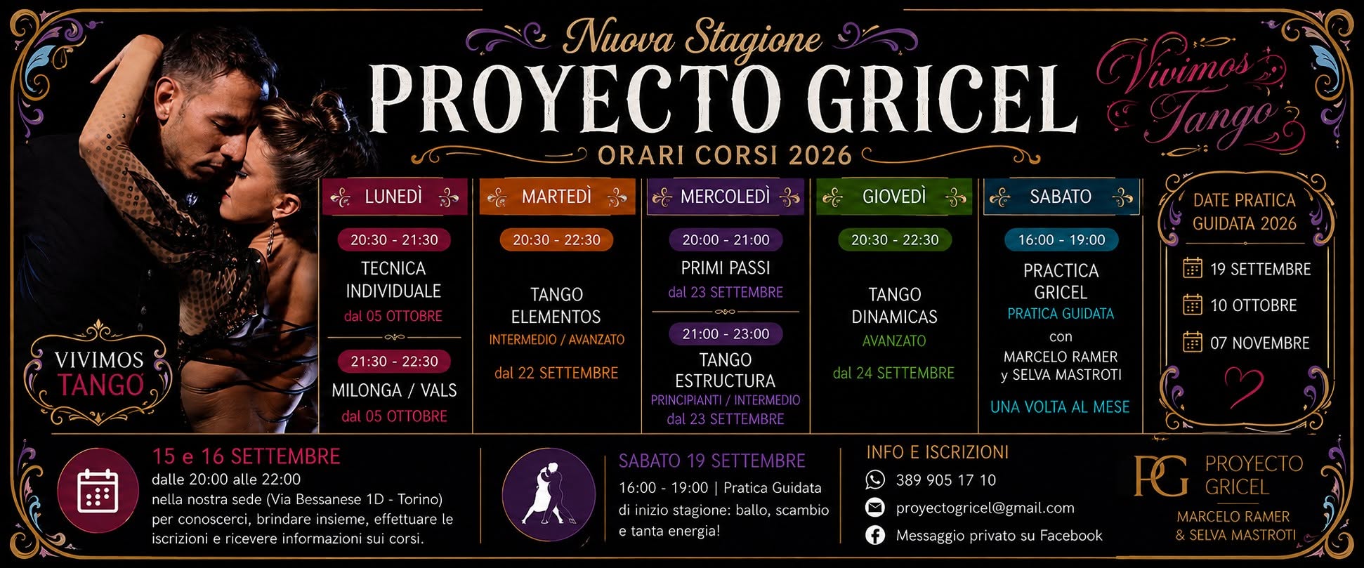 Nuova Stagione Tango 2026 2027 Proyecto Gricel Torino
