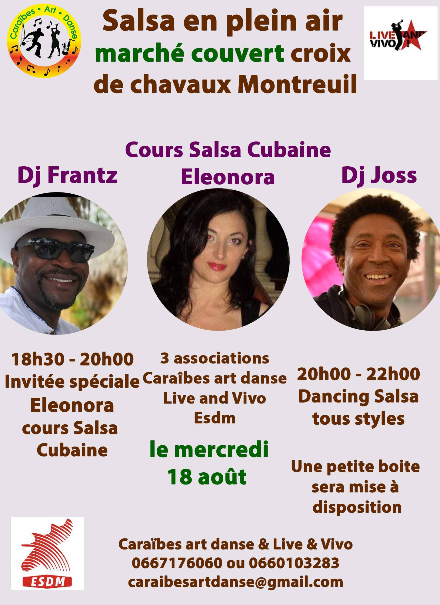 Salsa en Plein Air Marché Couvert - Montreuil