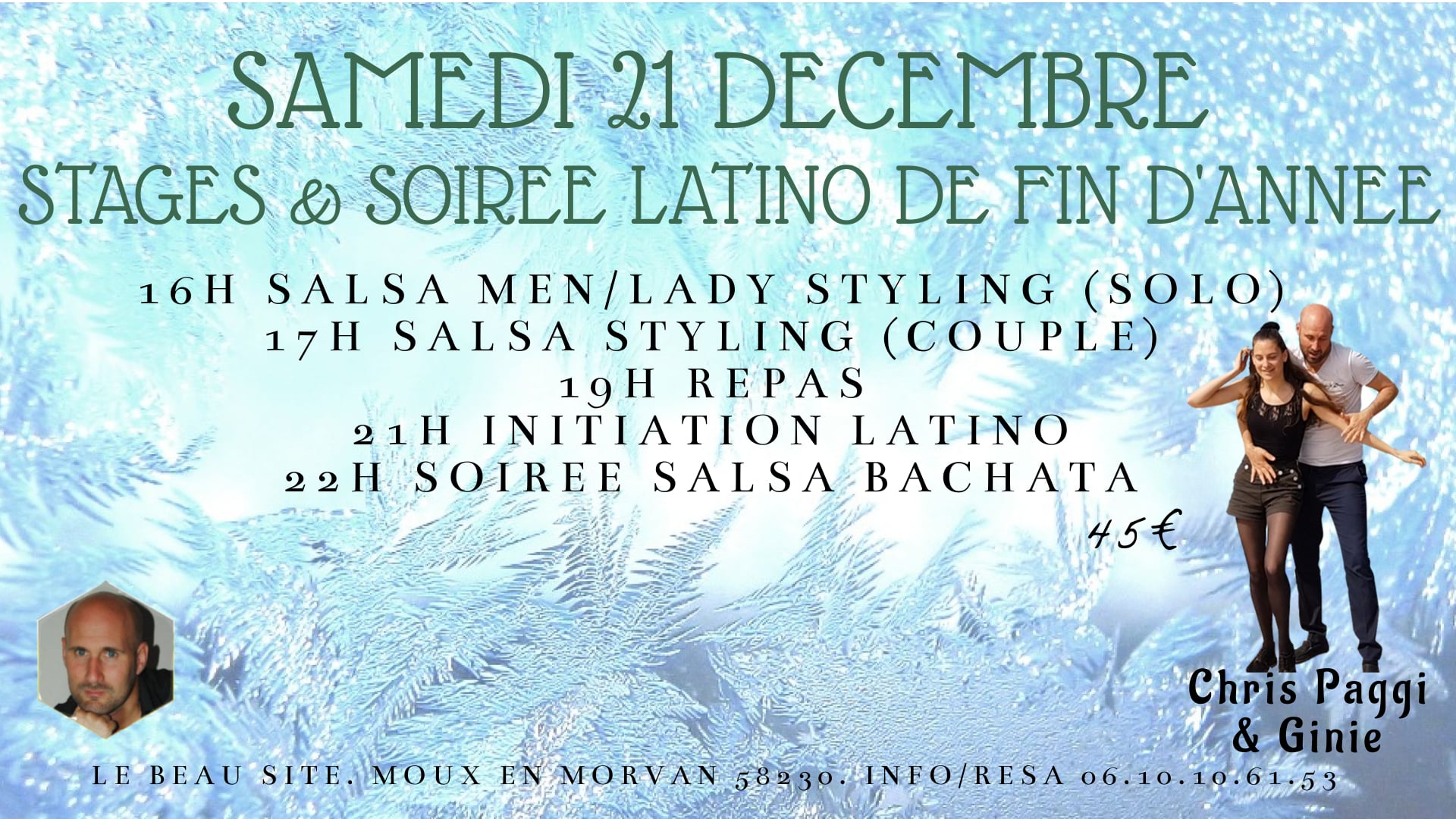 Stages Salsa et Soirée Salsa Bachata de fin d'année dans le Morvan