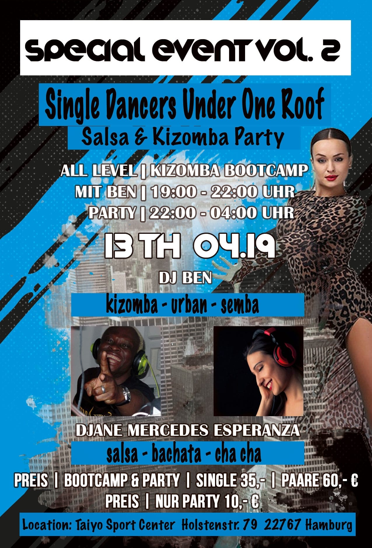Vol 2 Single Dancers Party & Kizomba Bootcamp!